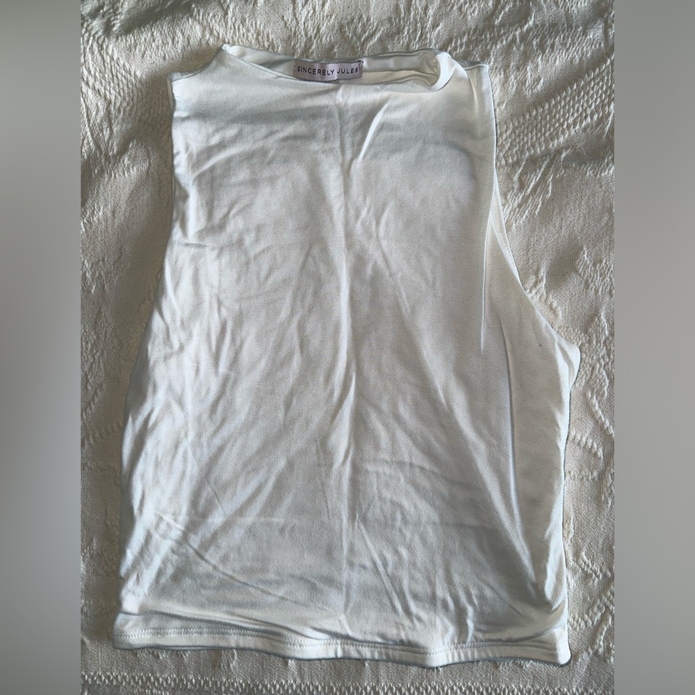 white tank top